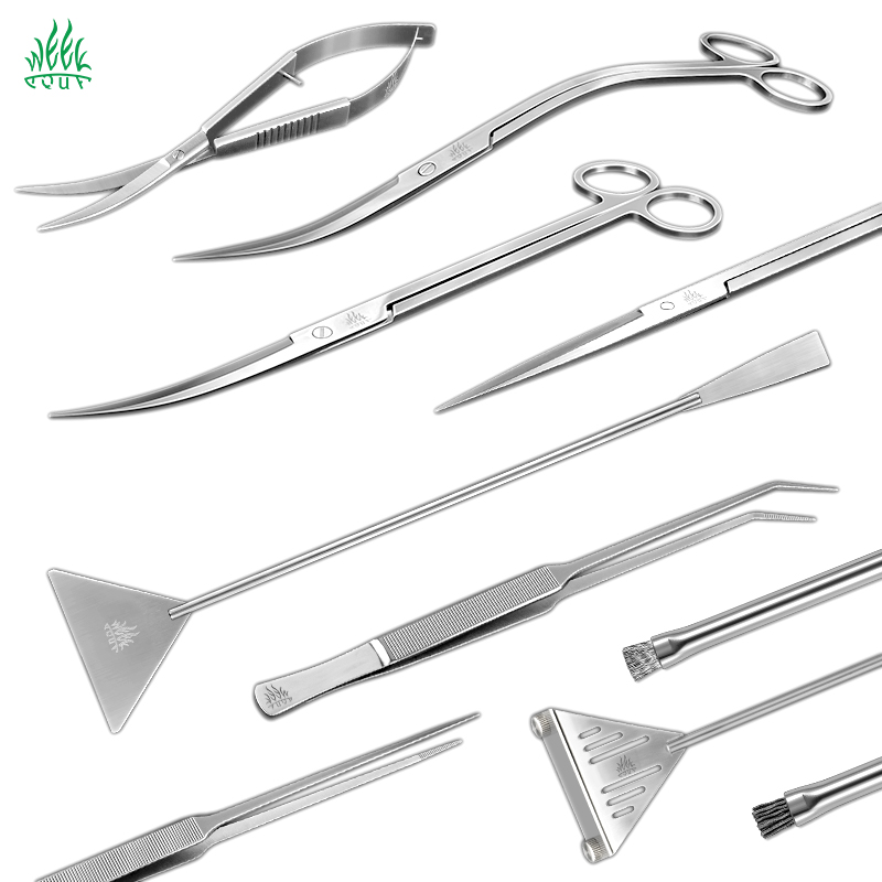 Planted Aquarium Maintenance Kit - สัปดาห์ Aqua สแตนเลสสตีลถังปลาเครื่องมือบํารุงรักษา Leveler สาหร่าย Scraper