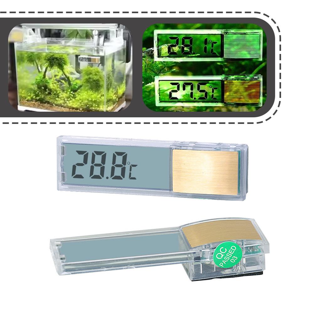 Planted Aquarium Temperature - เทอร์โมมิเตอร์วัดอุณหภูมิในตู้ปลาแบบดิจิตอล LCD อิเล็กทรอนิกส์ 1 ชิ้น อุปกรณ์วัดอุณหภูมิในตู้ปลา