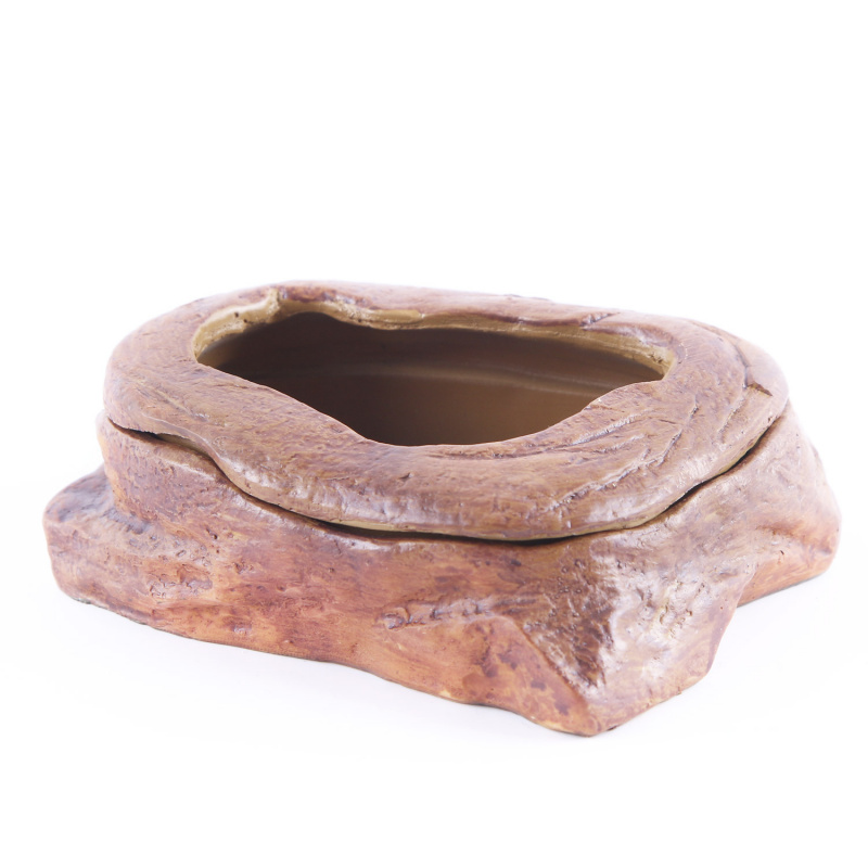 Planted Aquarium Bowl - Aquarium Fish Tank เครื่องประดับพืชน้ําภูมิทัศน์จระเข้เรซิ่นหัตถกรรม Lizard เต่าชามให้อาหารน้ํา