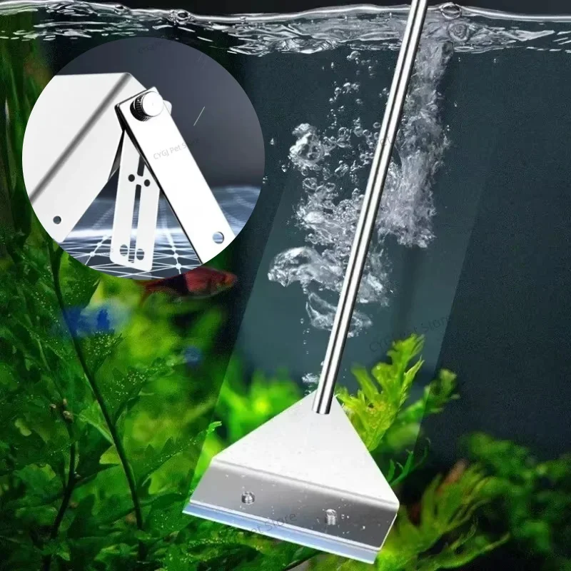 Planted Aquarium Maintenance Kit - เครื่องมือทําความสะอาดถังปลาแบนทรายสาหร่ายกําจัด Dual-ใช้แก้วสาหร่ายกําจัด Scraper เครื่องมือทําความสะอาดในครัวเรือน Aquarium Accessorie