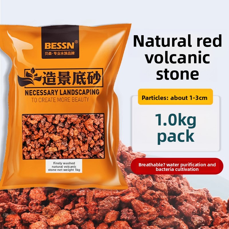 Aquarium Planted Tank Substrate - พื้นผิวตู้ปลาหินภูเขาไฟ BESSN-หินลาวากรวดสําหรับถังปลูกและที่อยู่อาศัยเต่า-สื่อกรองที่มีรูพรุนและทรายตกแต่ง