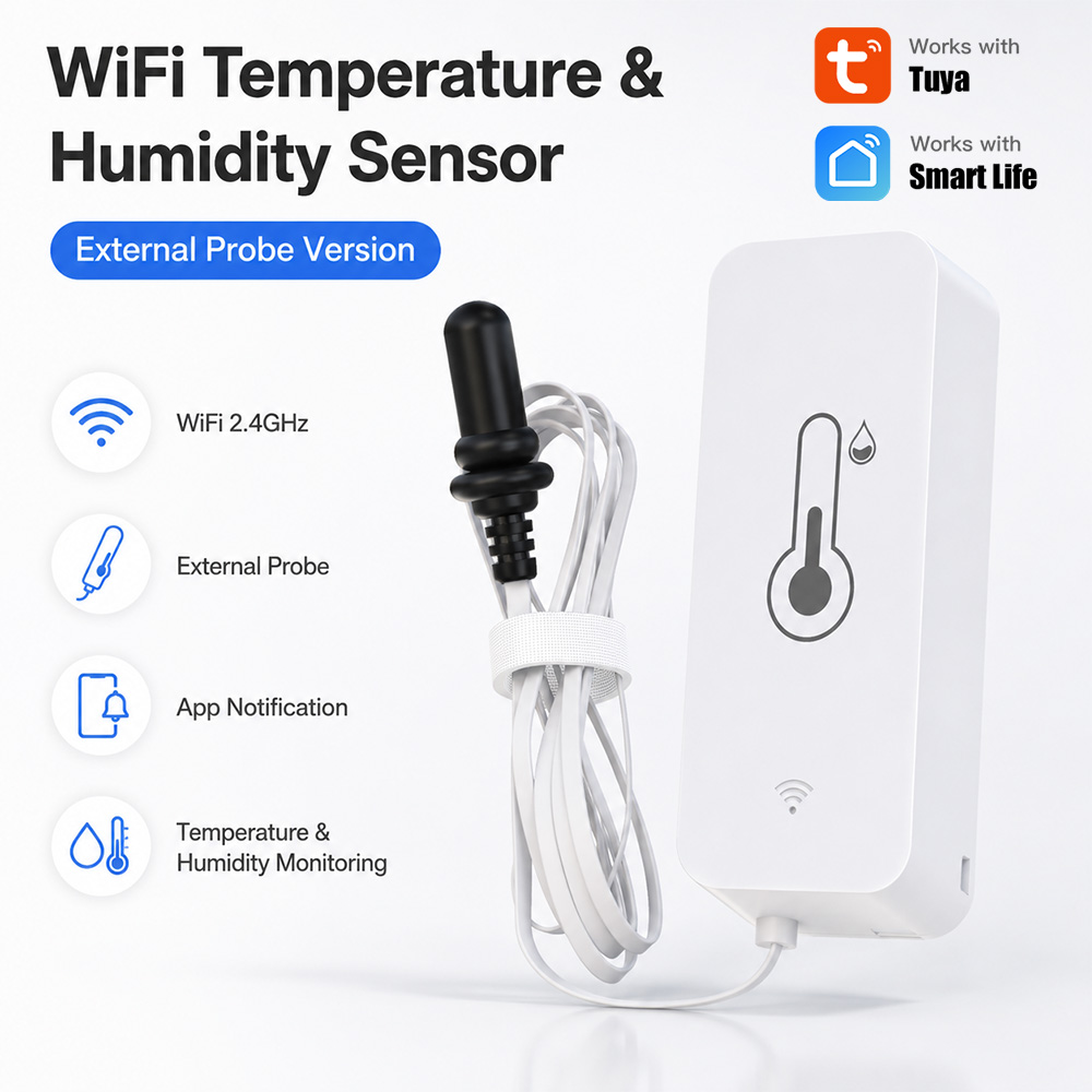 Planted Aquarium Temperature - Tuya WiFi อุณหภูมิความชื้นเซนเซอร์ภายนอก Probe สําหรับ Smart