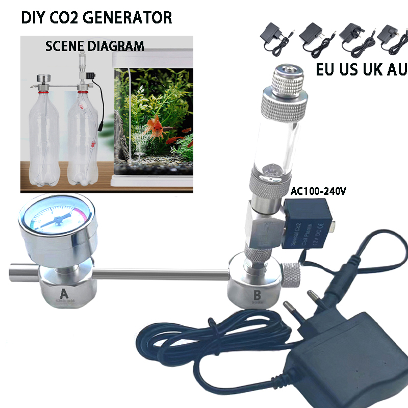 Planted Aquarium Kit - ชุดระบบเครื่องกำเนิด CO2 สำหรับตู้ปลา DIY เครื่องกำเนิด CO2,
