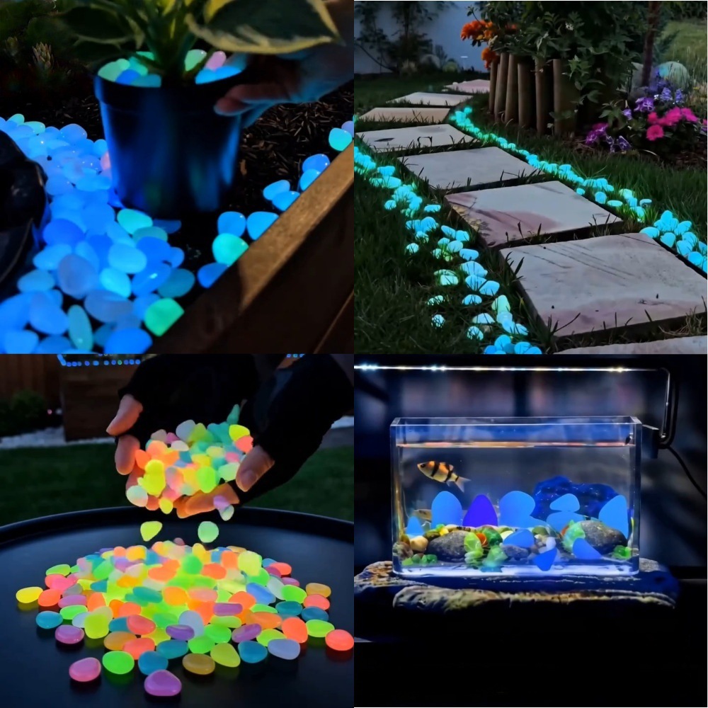 Aquarium Planted - หินเรืองแสงหลากสีสันสำหรับตกแต่งสวน ทางเดินกลางแจ้ง ตู้ปลา และกระถางต้นไม้