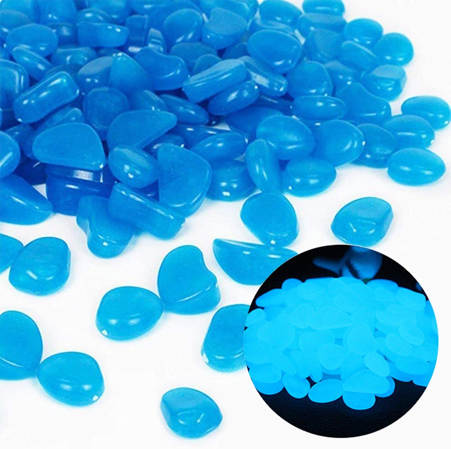 Aquarium Planted - ถังปลา Rocks Glow Blue Pebbles สําหรับ