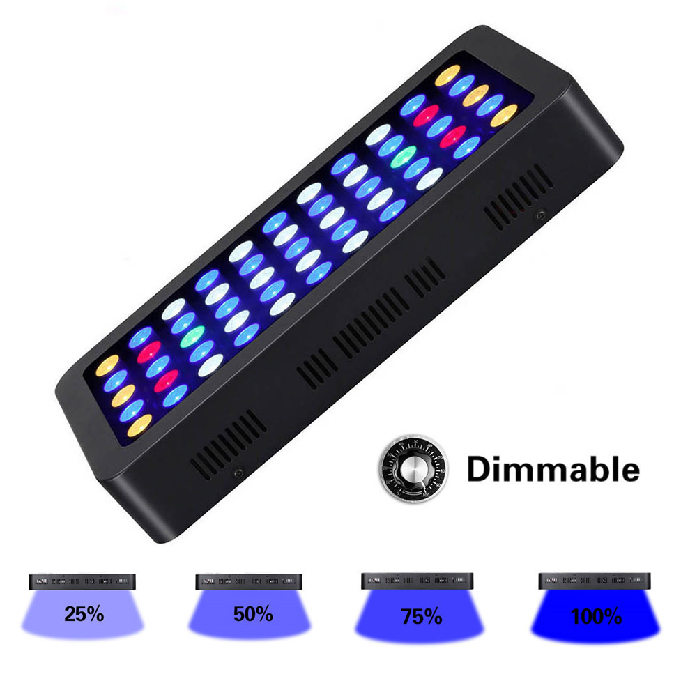 Planted Aquarium Freshwater - 165W LED พิพิธภัณฑ์สัตว์น้ํา Light หรี่แสงได้ Coral