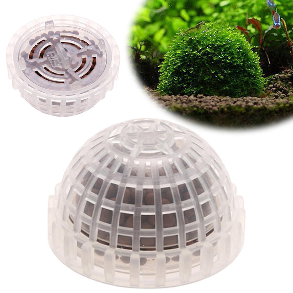 Aquarium Planted Tank Substrate - อุปกรณ์ตกแต่งตู้ปลา 1 ชิ้น ลูกบอลมอสสำหรับตู้ปลา ต้นไม้จริง ใช้กรองสำหรับกุ้งจาวา