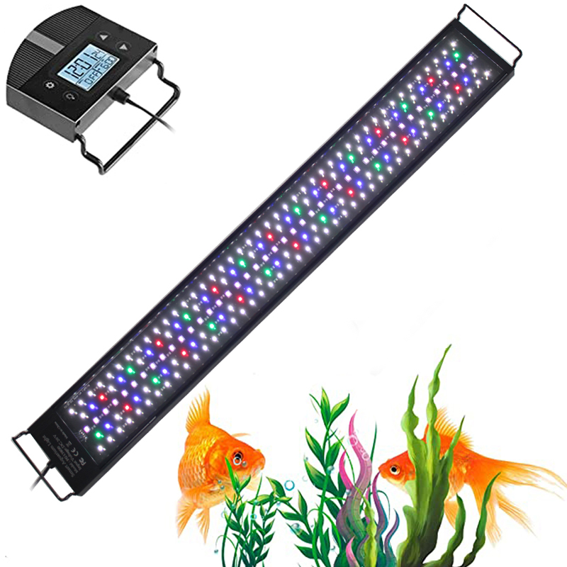 Planted Aquarium Freshwater - ตั้งโปรแกรมได้ 8 สีเปิดปิดอัตโนมัติ LED พิพิธภัณฑ์สัตว์น้ําแสงเต็มสเปกตรัมสําหรับถังปลูกน้ําจืดไฟ LED