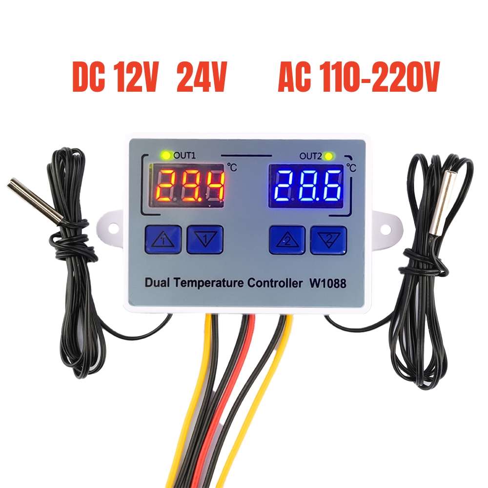 Planted Aquarium Temperature - W1088 Dual LED Digital Temperature Sensor