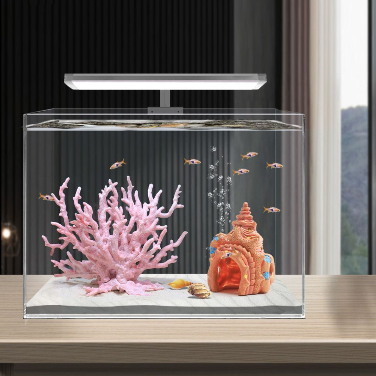ถังปลา Aquascape จําลอง Coral  - Planted Aquarium Hard Water บทวิจารณ์และราคา