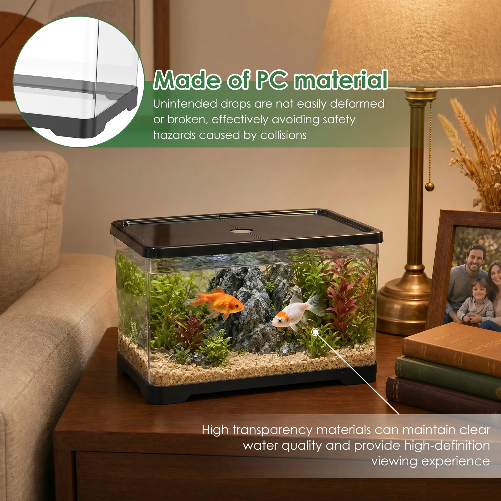 ตู้ปลาใสพร้อมฝาปิด ตู้ปลาทรงสี - Planted Aquarium Bowl บทวิจารณ์และราคา