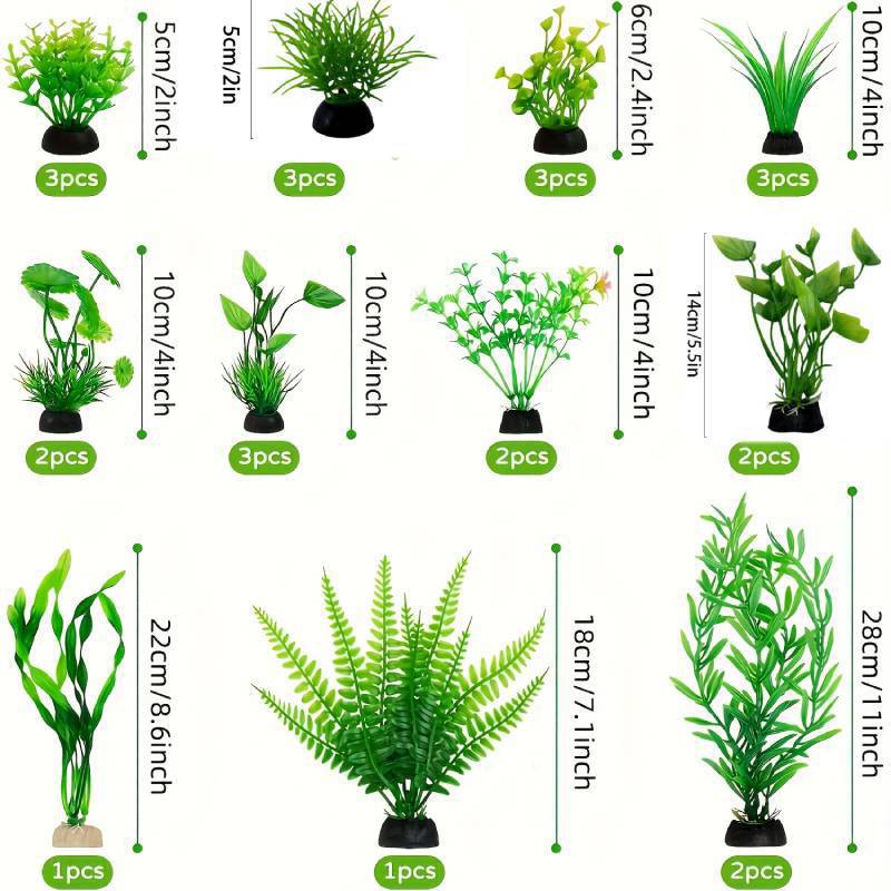 ชุดตกแต่งตู้ปลา ต้นไม้พลาสติกป - Planted Aquarium Kit บทวิจารณ์และราคา