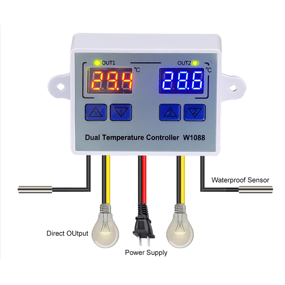 W1088 Dual LED Digital Tempera - Planted Aquarium Temperature บทวิจารณ์และราคา